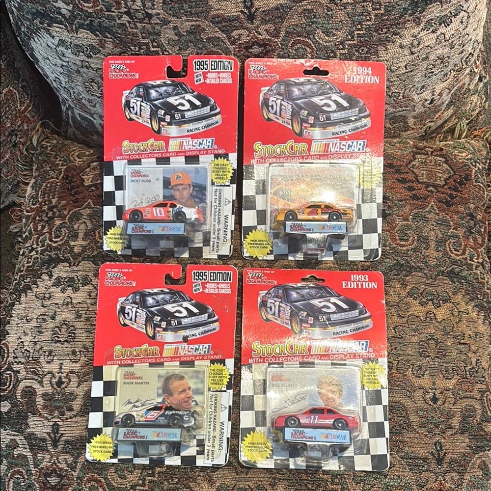 4 Stock Car NASCAR Toy Sets